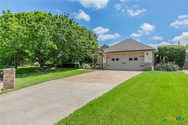 312 Ow Lowrey Dr, Salado, TX 76571 - view of front of house with a front lawn and concrete driveway