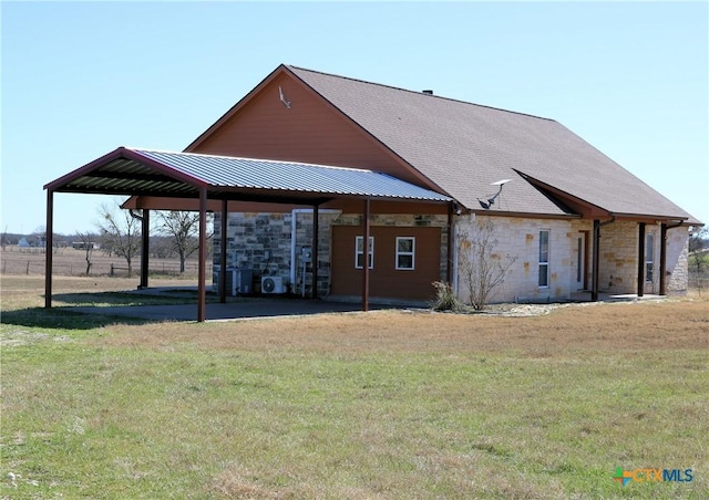 exterior space featuring a yard