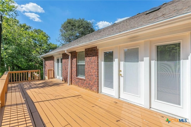 deck with french doors