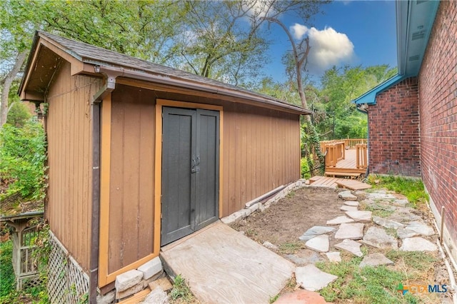 view of outbuilding featuring an outdoor structure