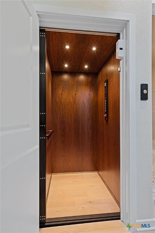 interior details with elevator
