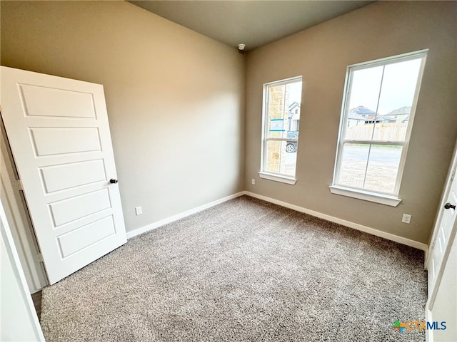 view of carpeted empty room
