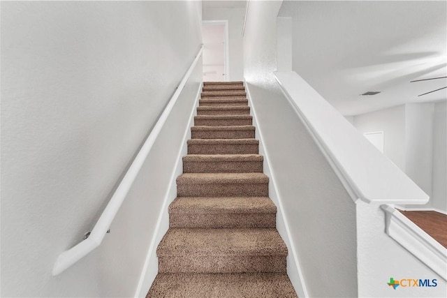 111 Sheep Trail Dr, Kyle, TX 78640 - stairway featuring carpet flooring