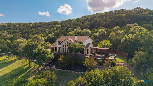 3614 Quail Hollow Rd, Harker Heights, TX 76548 - aerial view of property and surrounding area with a heavily wooded area