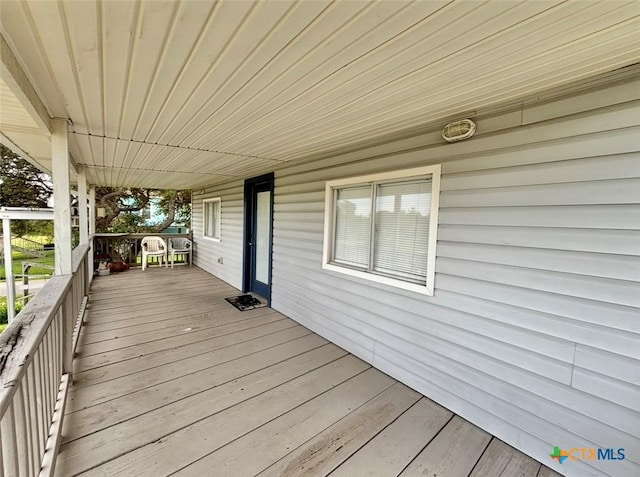 view of wooden terrace