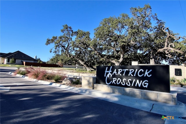 view of community sign