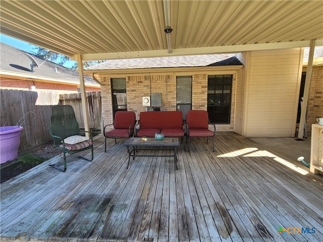 view of wooden deck