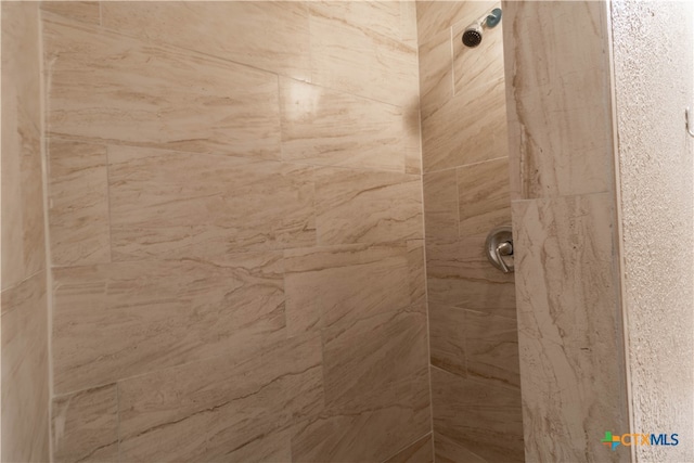 room details with a tile shower