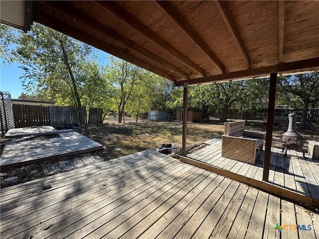 view of wooden terrace