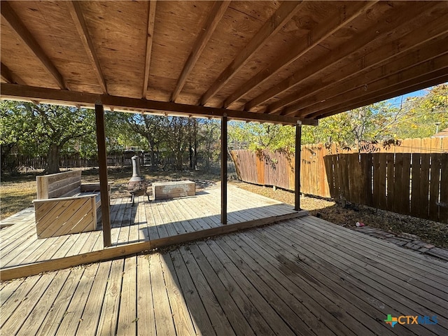 view of wooden terrace