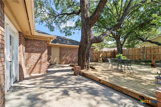 view of patio with a deck