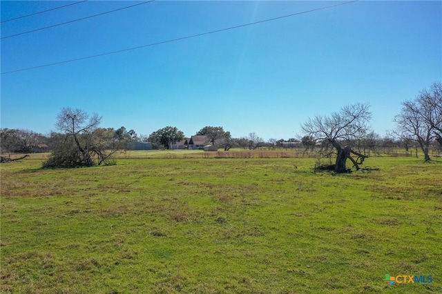 view of yard with a rural view