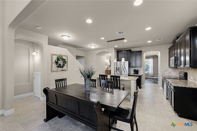 view of dining room