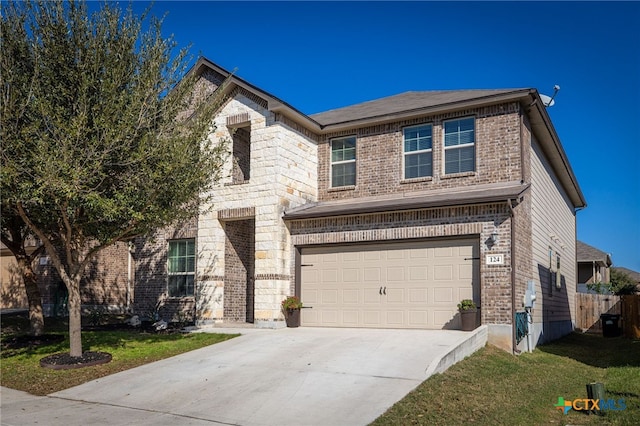 view of property with a garage