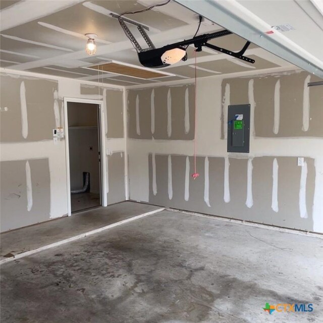 3805 Flat Rock Mountain Dr, Killeen, TX 76549 - garage with electric panel and a garage door opener