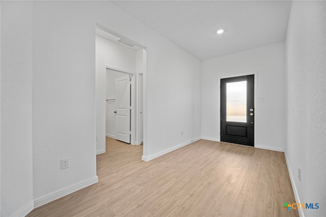 foyer featuring light hardwood / wood-style flooring