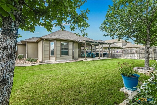 5642 Briar Knl, New Braunfels, TX 78132 - rear view of house featuring a fenced backyard and a patio