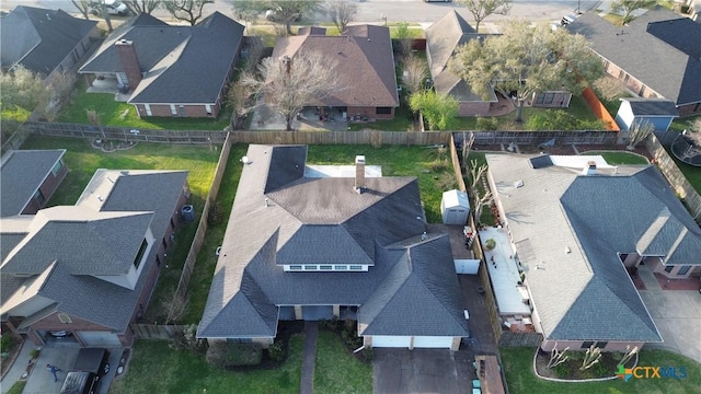 bird's eye view featuring a residential view