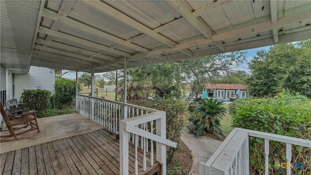 view of wooden deck