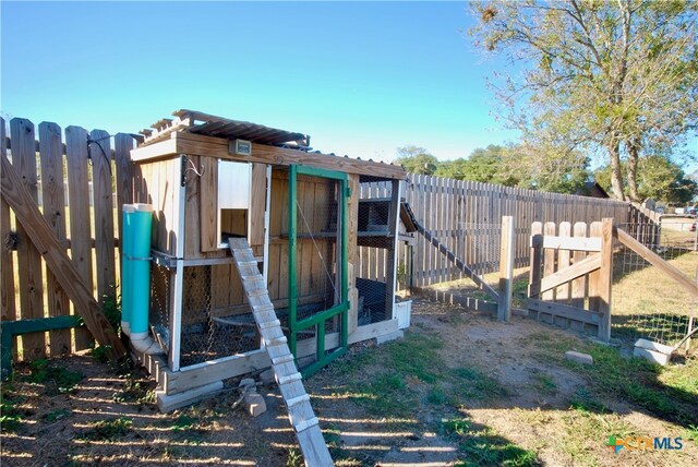 exterior space with an outdoor structure