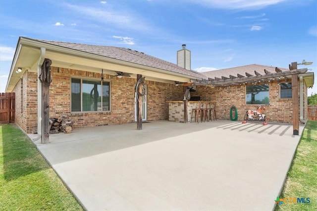 1129 Wren Cir, Copperas Cove, TX 76522 - back of property with a patio area and brick siding