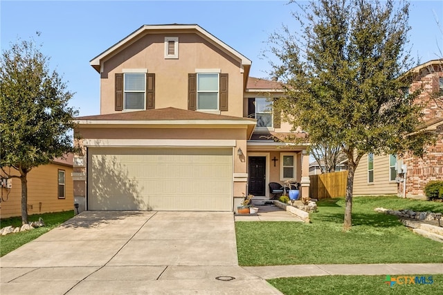 3946 Legend Pond, New Braunfels, TX 78130 - traditional home featuring stucco siding, driveway, and an attached garage