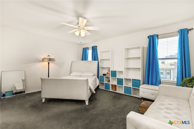 3946 Legend Pond, New Braunfels, TX 78130 - bedroom with multiple windows, carpet, and a ceiling fan