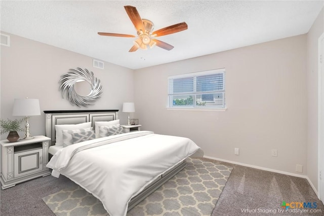 7503 Islander Dr, Austin, TX 78749 - carpeted bedroom with baseboards and ceiling fan