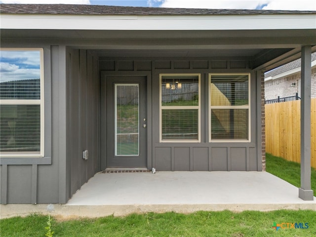 view of doorway to property