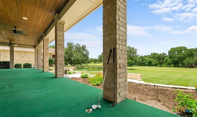 2901 Chisholm Trl, Salado, TX 76571 - view of patio / terrace with a ceiling fan