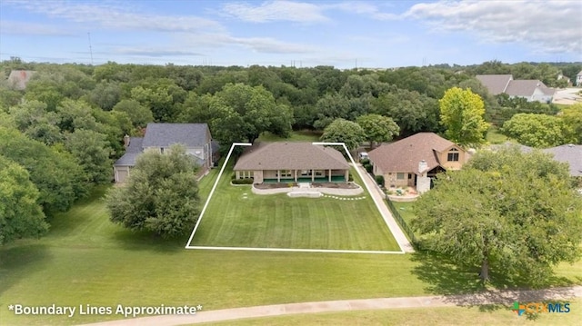 2901 Chisholm Trl, Salado, TX 76571 - aerial view of property and surrounding area with property boundaries highlighted
