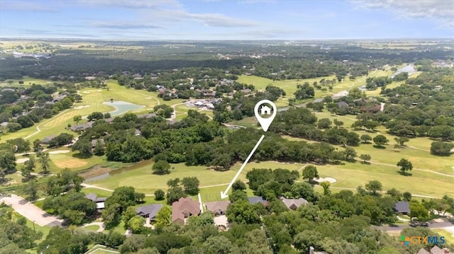 2901 Chisholm Trl, Salado, TX 76571 - aerial view of residential area with a golf course and a nearby body of water