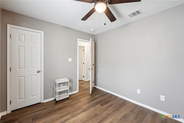 2617 Turning Creek St, Temple, TX 76504 - unfurnished bedroom with wood finished floors and a ceiling fan