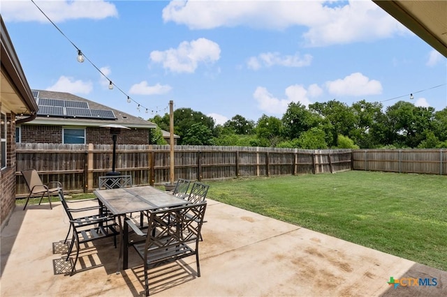 2617 Turning Creek St, Temple, TX 76504 - fenced backyard with a patio and outdoor dining area