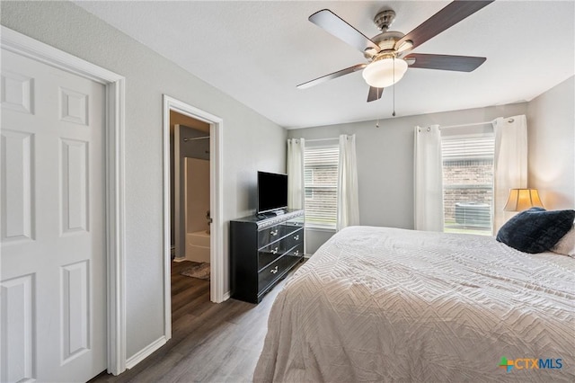 2617 Turning Creek St, Temple, TX 76504 - bedroom with wood finished floors and ceiling fan