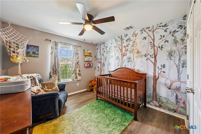 2617 Turning Creek St, Temple, TX 76504 - bedroom featuring wood finished floors and a ceiling fan