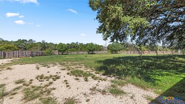 view of yard with a rural view