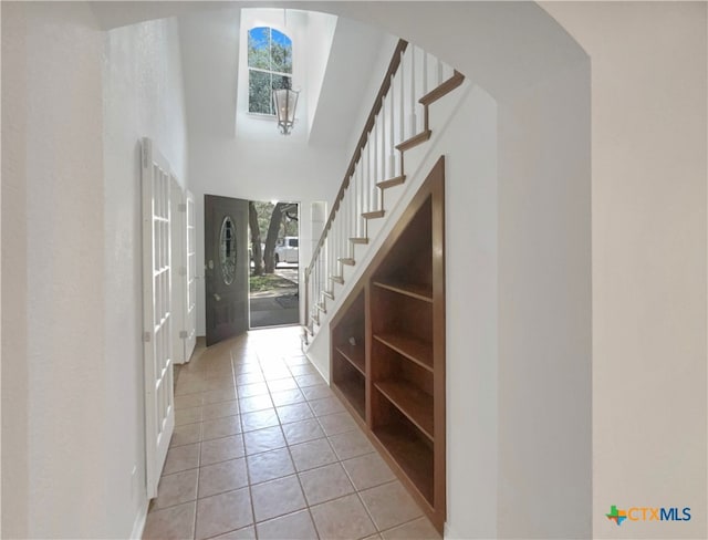 view of tiled entrance foyer