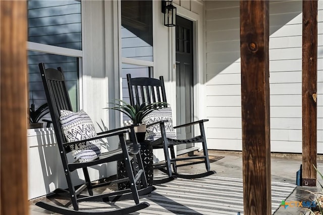 balcony with covered porch