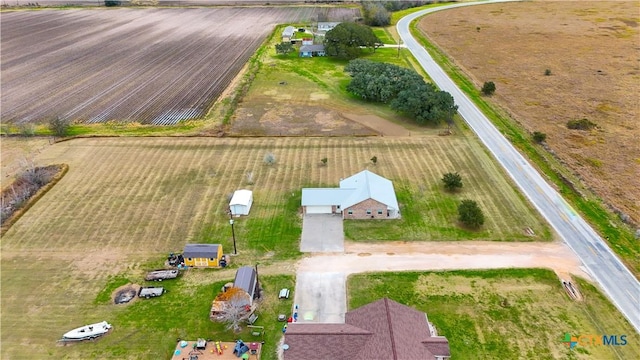 bird's eye view featuring a rural view