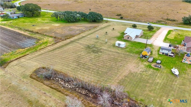 aerial view with a rural view