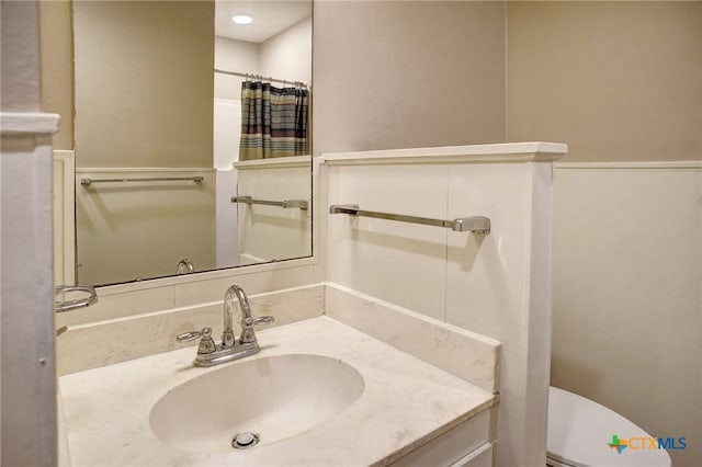 1705 Neuman St, Gonzales, TX 78629 - full bathroom with vanity and a shower with shower curtain