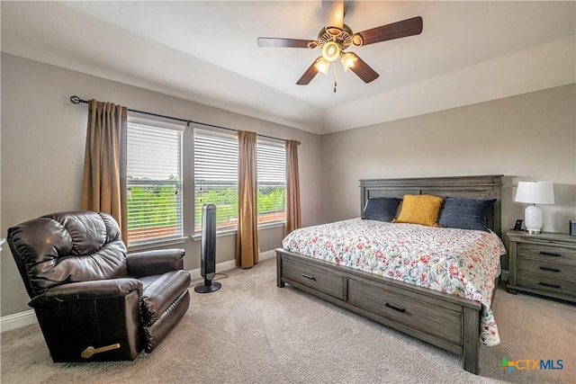 822 Old World Dr, Harker Heights, TX 76548 - bedroom featuring light colored carpet and ceiling fan