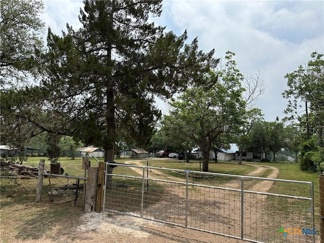 725 Post Oak Rd, Goliad, TX 77963 - view of street featuring a gate and a gated entry
