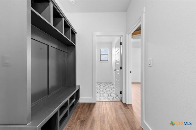 mudroom featuring hardwood / wood-style flooring