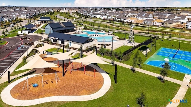 192 Lavender Ln, Elgin, TX 78621 - bird's eye view featuring a residential view