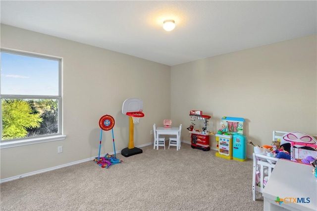 playroom with carpet floors