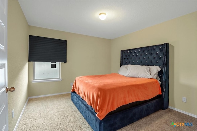 bedroom with carpet floors