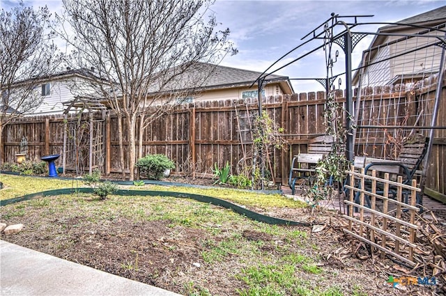 view of yard with fence private yard