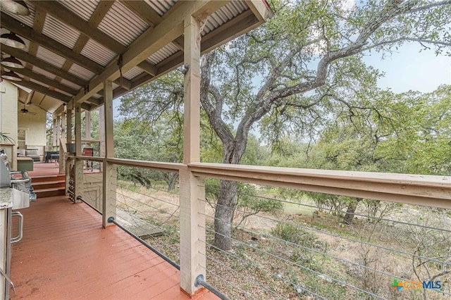 view of wooden terrace